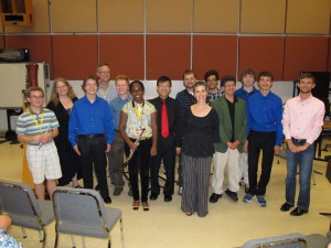 Maria Jette with Junior Composers Studio participants